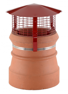 Terracotta round birdguard for gas